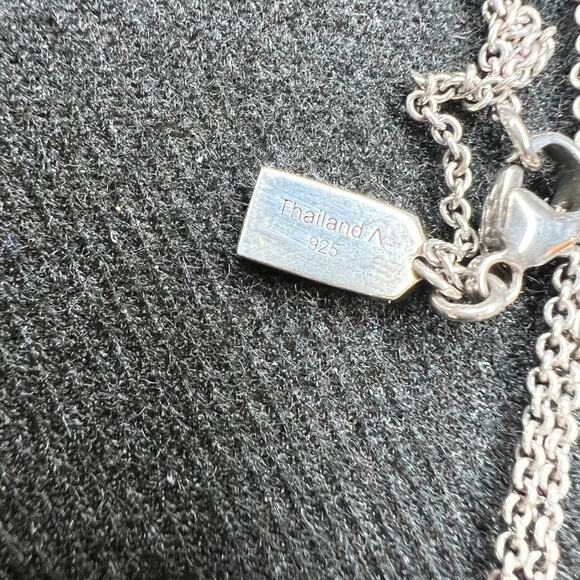 Vintage Coach Interlocking Circle Sterling silver 925 Swarovski Crystal necklace - Picture 12 of 15